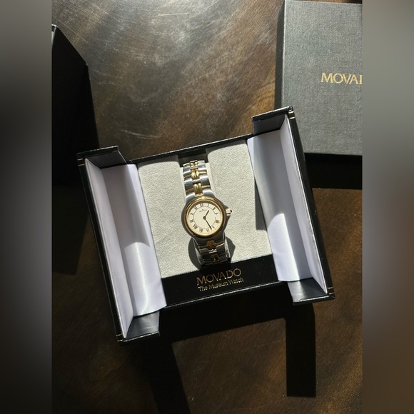 Movado Two-Tone Gold and Silver Watch - Picture 1 of 8